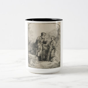 Abraham und Isaac Zweifarbige Tasse