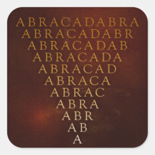 Abrakadabra-Aufkleber Quadratischer Aufkleber
