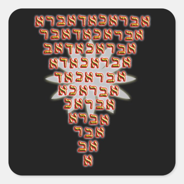 Abrakadabra Quadratischer Aufkleber (Vorderseite)