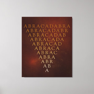 Abrakadabra wickelte Leinwand-Druck ein Leinwanddruck