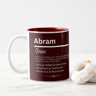 Abram Personalized Name Zweifarbige Tasse