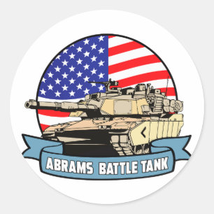 ABRAMS AMERICA RUNDER AUFKLEBER