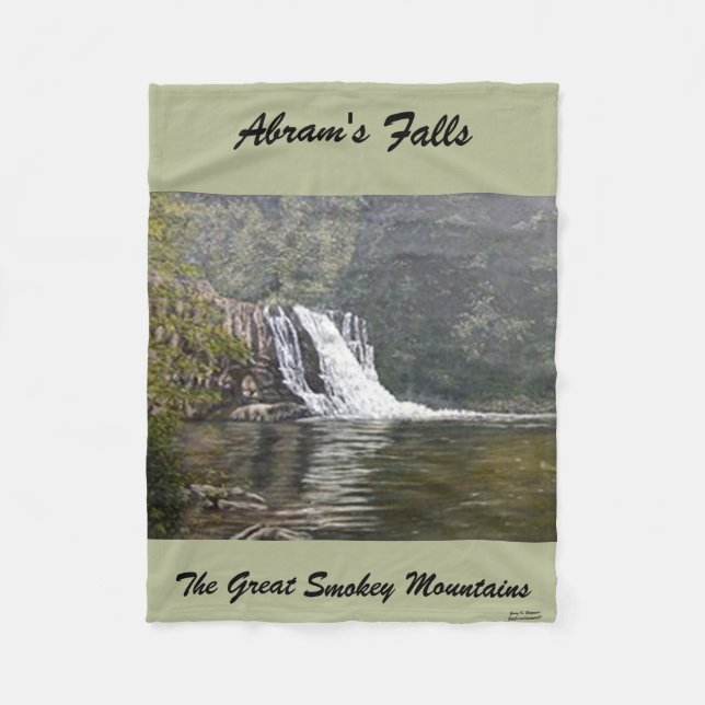 Abrams Falls-Smokey Mountains Fleecedecke (Vorderseite)