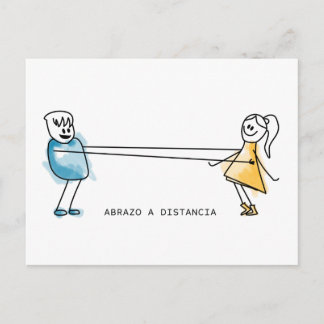 Abrazo a distancia postkarte
