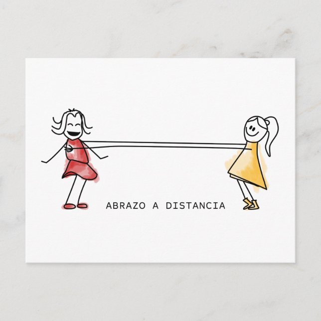 Abrazo a distancia postkarte (Vorderseite)