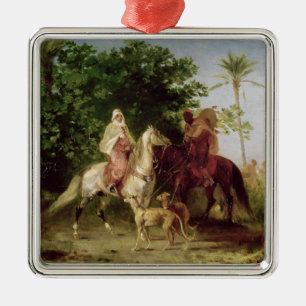 Abreise für die Jagd Silbernes Ornament