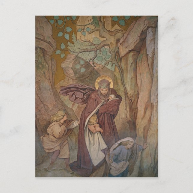 Abreise von der Wartburg Postkarte (Vorderseite)