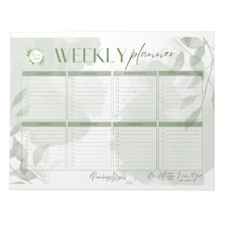 Abreißen des Notepad Weekly Planers Notizblock