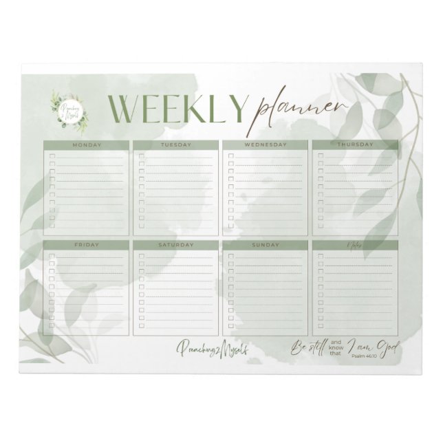 Abreißen des Notepad Weekly Planers Notizblock (Vorderseite)