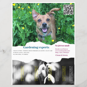 Abreißflyer quadratische Bilder Gartenarbeit Flyer