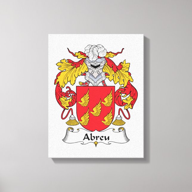 Abreu Familienwappen Leinwanddruck (Vorderseite)