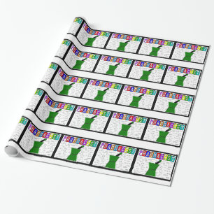 Abréviations de papier d'emballage cadeau de
