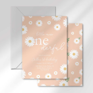 Abricot Daisy Little Miss Merveilleuse Invitation