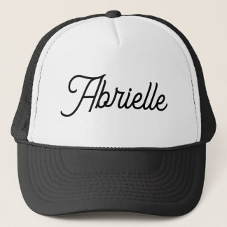 Abrielle Name Hat Mädchen Klassische Schwarz-Weiß- Truckerkappe