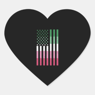 Abrosexual USA Flag LGBT Geschenk Abrosexual Herz-Aufkleber