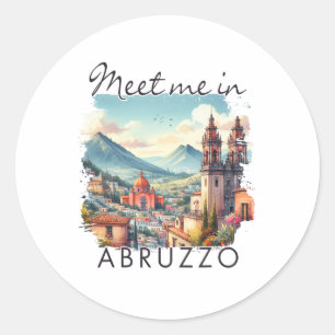 Abruzzen Italien Reise Abruzzen Reisen Treffen Sie Runder Aufkleber