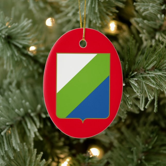 Abruzzen, Italien - Wappen Keramik Ornament (Baum)
