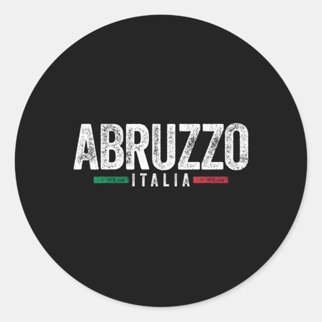 Abruzzo Italia Italienische Flagge Runder Aufkleber (Vorderseite)