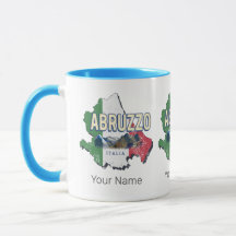 Abruzzo Italien Retro Region Karte Vintages Souven