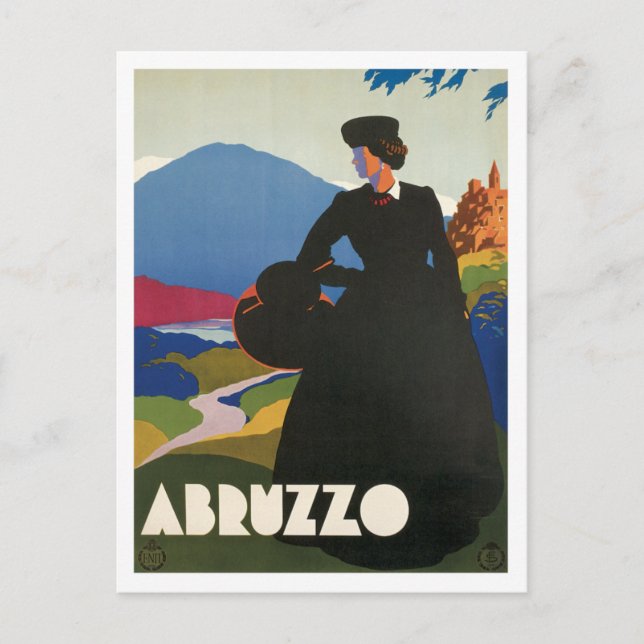 Abruzzo Italien Vintag Postkarte (Vorderseite)