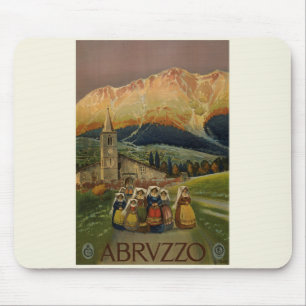 Abruzzo Italien Vintage Poster Mousepad