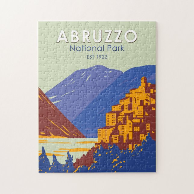 Abruzzo Nationalpark Italien Reisen Vintag (Vertikal)