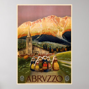 Abrvzzo Italien Vintage Reiseplakat Poster
