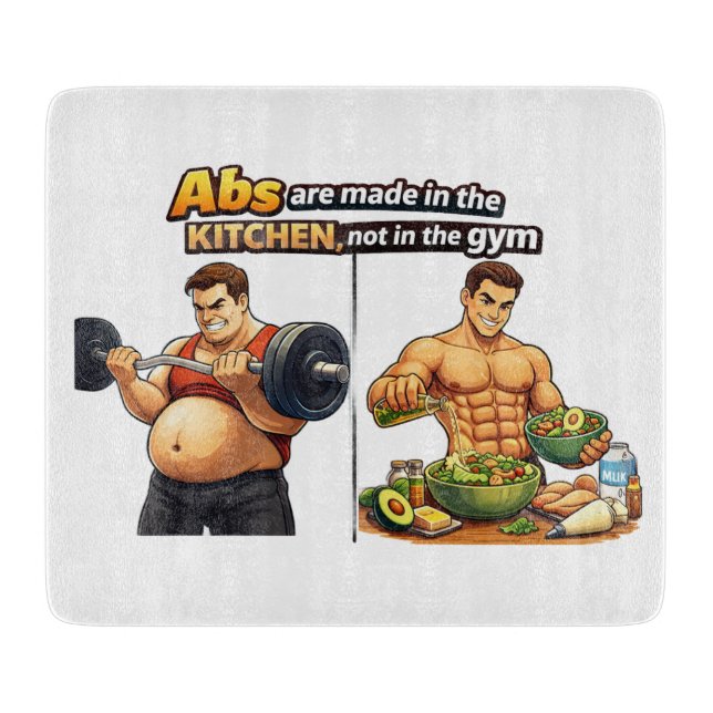Abs Are Made in the Kitchen Chopping Board Schneidebrett (Vorderseite)