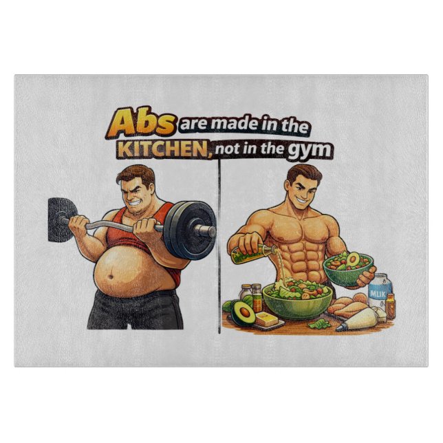 Abs Are Made in the Kitchen Chopping Board Schneidebrett (Vorderseite)