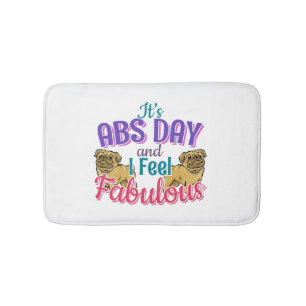 Abs Day Core Workout - Mops Dog Lover Badematte