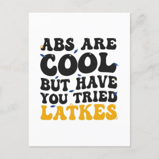 ABS sind Cool, aber haben Sie versucht Latkes Hanu Einladungspostkarte