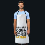 ABS sind Cool, aber haben Sie versucht Latkes Hanu Schürze<br><div class="desc">hanukkah, jüdisch, jew, menorah, dreidel, latkes, Geschenk, Geburtstag, Groovy, chanukah</div>
