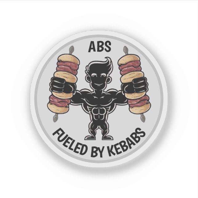 Abs. und Kebabs Aufkleber (Vorderseite)