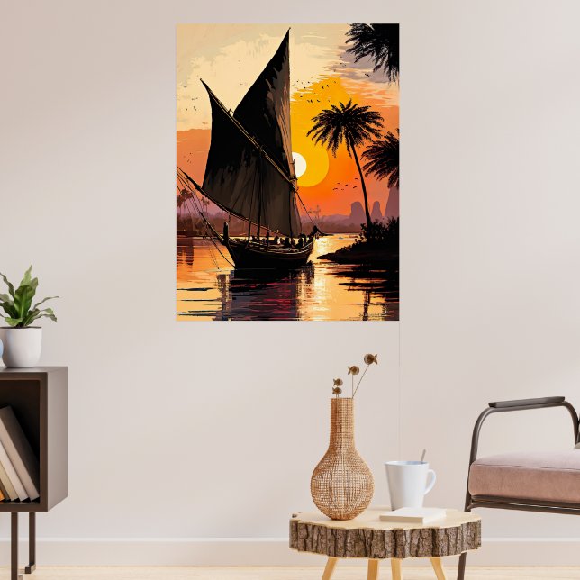 Absalzen in den Sonnenuntergang Poster (Wohnzimmer 3)