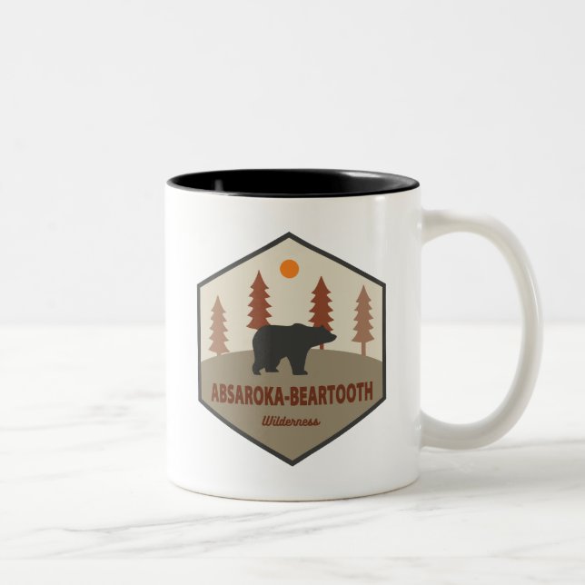 Absaroka - Bärenzahn Wilderness Bär Zweifarbige Tasse (Rechts)