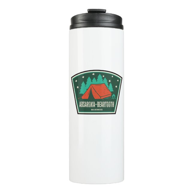 Absaroka - Barkzahnspiel Montana Camping Thermosbecher (Vorderseite)