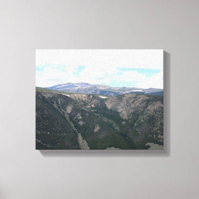 Absaroka-Bärzahn Berglandschaft Farbe 11x14 Leinwanddruck (Vorderseite)