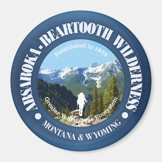 Absaroka-Bearzahnwilderness Magnet (Vorne)