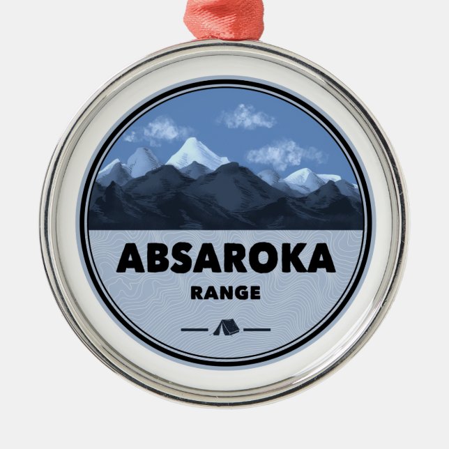 Absaroka Highlights Montana Camping Ornament Aus Metall (Vorne)