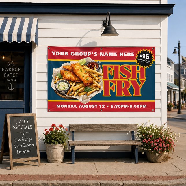 Absatzförderer für Fischfutter Banner (Promotional Custom Fish Fry Fundraiser Banner)