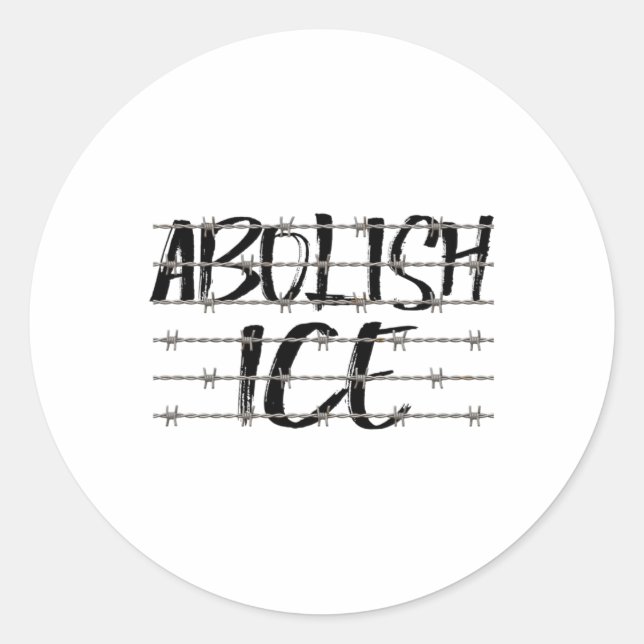 Abschaffung der Eisbyrtendraht-Proteste und Unters Runder Aufkleber (Vorderseite)