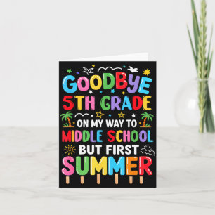 Abschied 5. Klasse Abschluss zur Mittelschule Karte