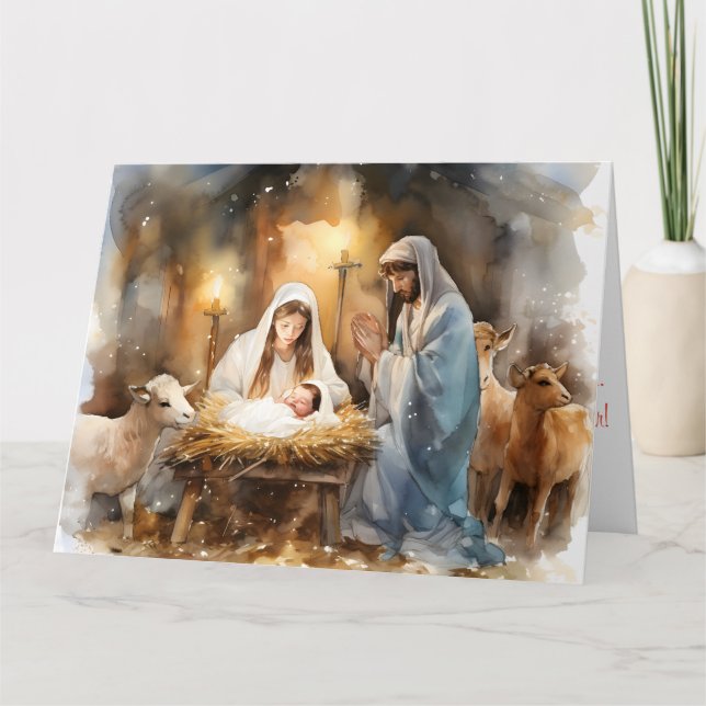 Abschied in einem mageren Weihnachten Karte (Vorderseite)