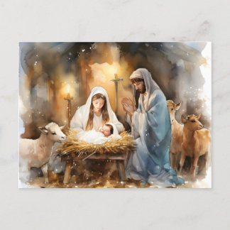 Abschied in einem mageren Weihnachten Postkarte