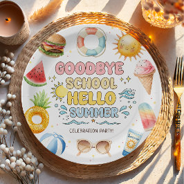 Abschied von der Schule, Hallo Sommer, Schulschlus Pappteller