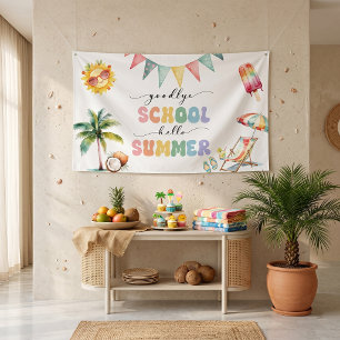Abschied von der Schule Hallo Sommerparty Banner