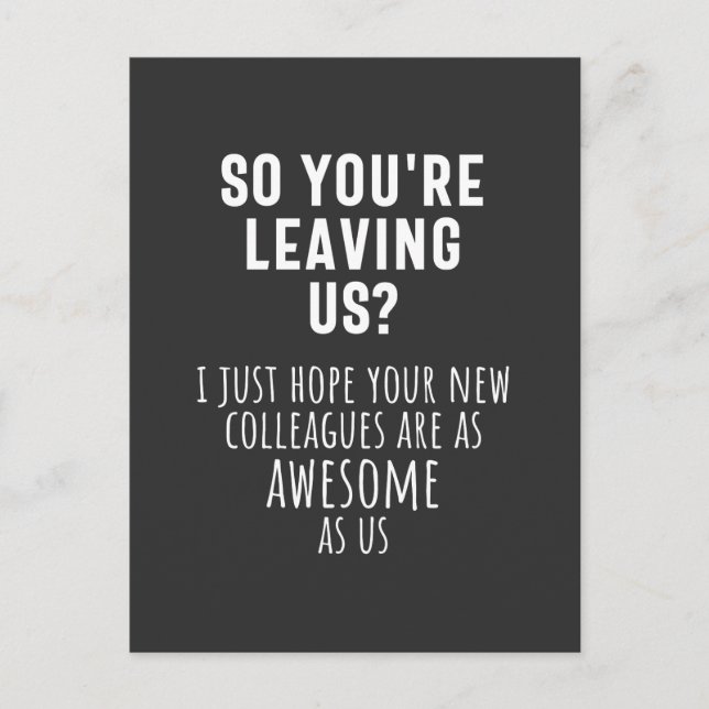 Abschied von Kollegen, Ruhestand, Mitarbeiter, Abs Postkarte (Vorderseite)