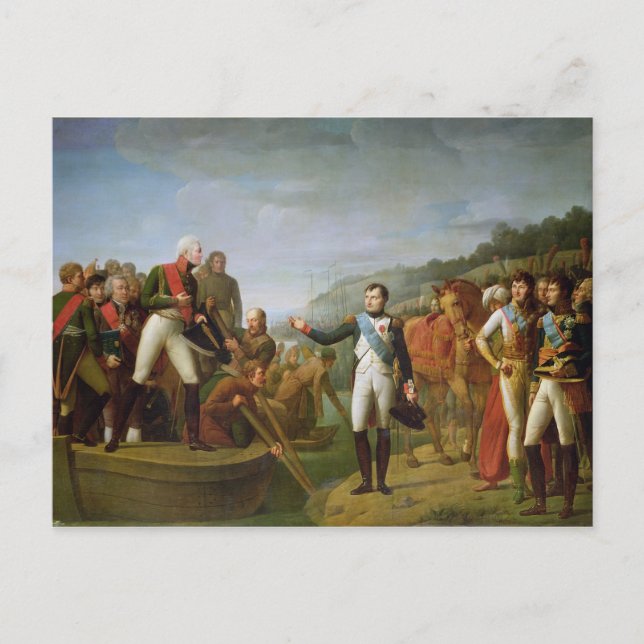 Abschied von Napoleon I und Alexander I Postkarte (Vorderseite)