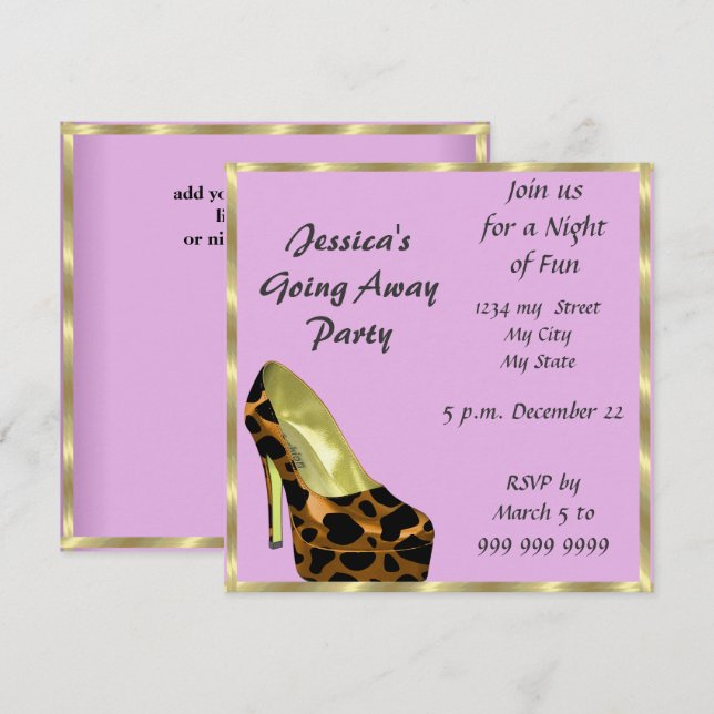 Abschiedliche Party Einladungen auf Wiedersehen Pi (Vorne/Hinten)