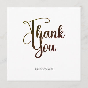 Abschieds-Dankeskarten Beautiful Curve Schrift Karte